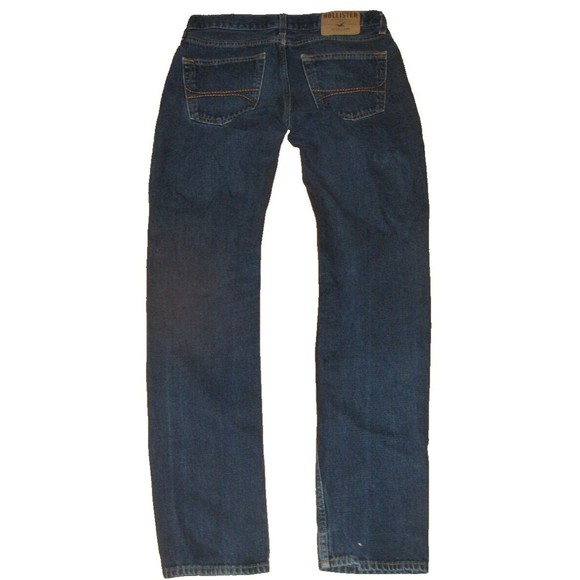 Hollister Men's Skinny Dark Blue Jeans 29 x 32 Button Fly - Picture 3 of 4